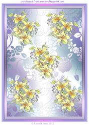 Lilies Watercolour Background 2