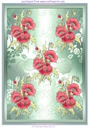 Red Poppies Watercolour Background