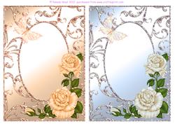 Roses and Butterflies Card Fronts Set 5