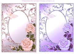 Roses and Butterflies Card Fronts Set 3