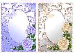 Roses and Butterflies Card Fronts Set 2