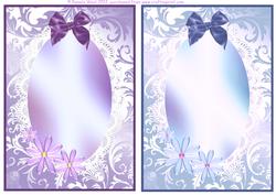 Daisies and Bows Card Front Set 1