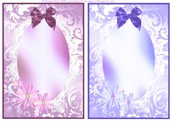 Daisies and Bows Card Fronts Set 2
