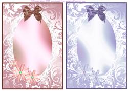 Daisies and Bows Card Front Set 3
