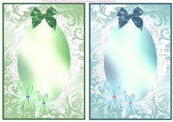 Daisies and Bows Card Fronts Set 4