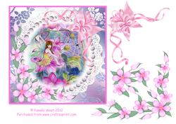 Watercolour Fairy and Spiders Web Decoupage Sheet