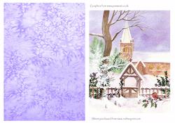 Church in Snow Topper and Background