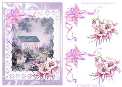 Artist in the Garden Watercolour Step by Step Decoupage