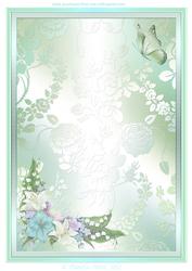 Packenham Mill Watercolour Background Sheet with Lilies