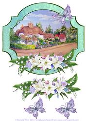 Swan Street New Forest Watercolour Decoupage Sheet