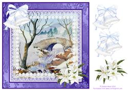 8x8 Bridge in Snow Lake District Decoupage