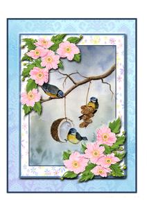 Watercolour Bluetits and Blossom Decoupage Kit