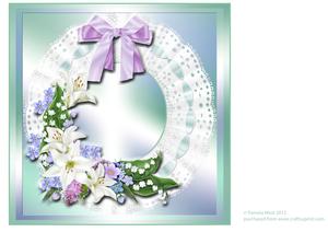 8x8 Doily and Lily Card Kit Decoupage