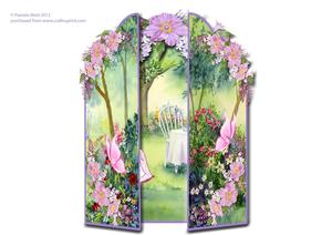 Tea in the Garden Gatefold Kit with Cute Girl