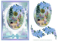 Doing the Gardening Step by Step Decoupage Topper