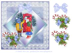 8x8 Posting a Letter Step by Step Decoupage Topper