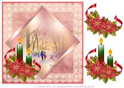 8x8 a Walk in the Snow Decoupage Topper