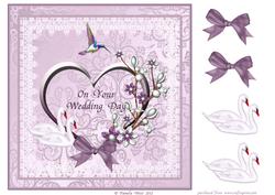 On Your Wedding Day with Swans and Bows