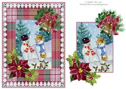 Mr and Mrs Snowman Decoupage Topper