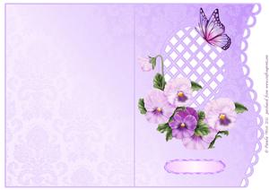 Pansies and Butterflies Scalloped Edge Mini Kit