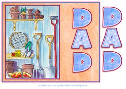 In the Potting Shed, Dad/father Decoupage Sheet