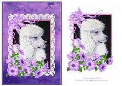 Poodle Topper with Flowers and Bows