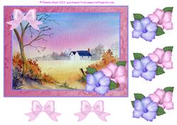 Autumn Farm Watercolour Decoupage Sheet