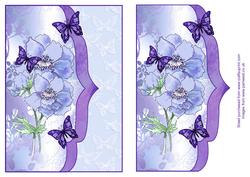 Elegant Scalloped Envelope Card Blue