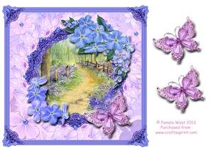 Floral Elegance Bluebell Wood Step by Step Decoupage Sheet