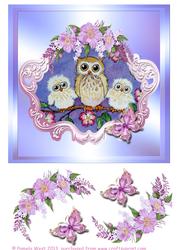 3 Owls Step by Step Decoupage Sheet