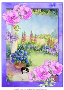 A4 English Country Garden with Anemones Mini Kit