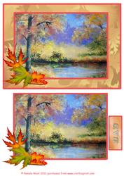 Autumn Spendour Decoupage Card Topper