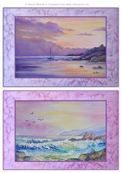 2 Seascape Card Toppers