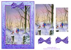 Winter Walk Decoupage Topper