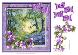 Woodland Glade with Bluebells Decoupage Sheet