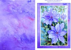 Blue Clematis Topper and Background
