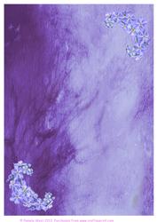 Lilac Silk with Forget Me Nots Background