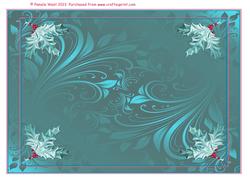 A4 Scroll and Holly Background