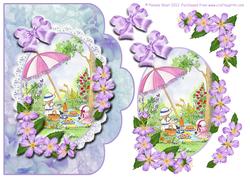 Having a Picnic Scalloped Envelope Card Topper