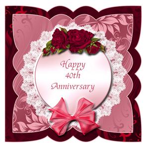 8x8 Ruby Wedding Anniversary Card Kit