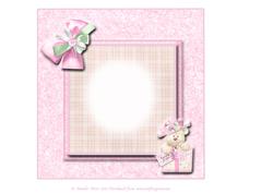 8x8 Pink Birthday Bear Insert.