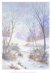 A4 Snowdrifts Watercolour Backing Paper