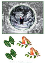 Black and White Christmas, with Separate Decoupage