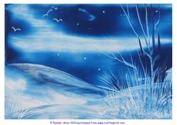 A4 Winter Scene Blue Winter