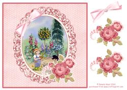 8 x 8 in the Garden Decoupage Card