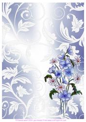 Field Daisies and Lace Watercolour Background