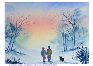 Lovers Walk. Original Painting