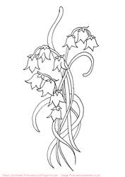 Art Nouveau Bluebells Digital Stamp