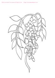 Art Nouveau Wisteria Digital Stamp