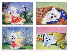 4 Cute Westie Toppers